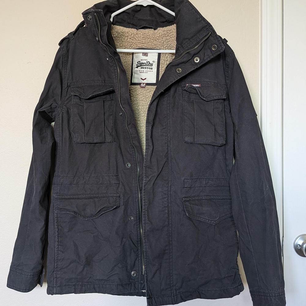 Superdry Men's Military-inspired M65 Field Jacket, Size: M, Color: Navy
